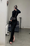 OUDE WAAG Core Velvet New Jet Sleeping skirt OW-23SS-SK05 Black